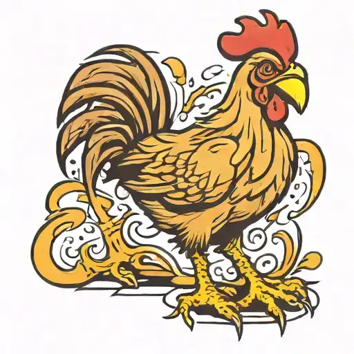 Cartoon Chicken Strip