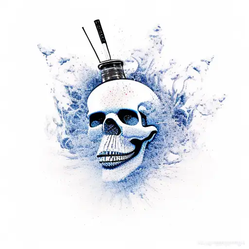 Vape Chef Skull Coming Out From A Boiling Pan