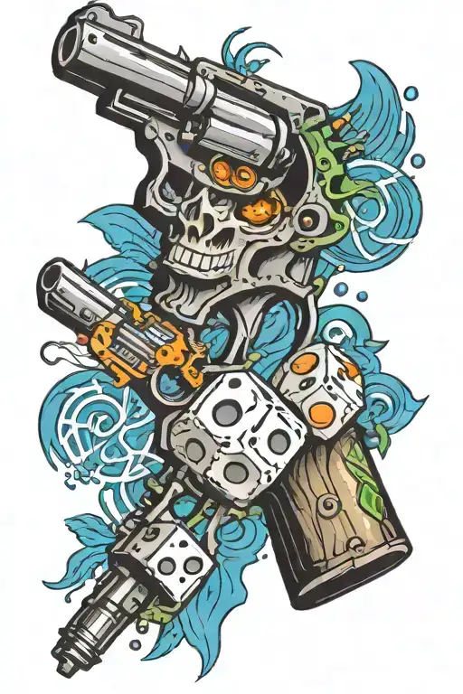 Revolver And One Dice