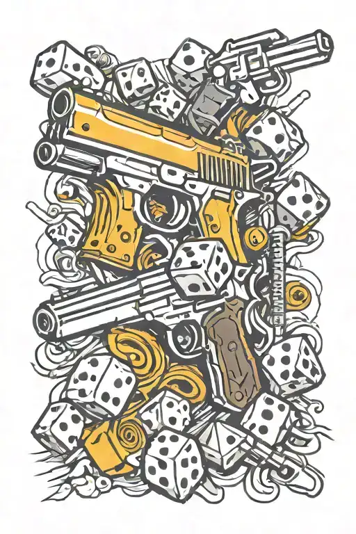 Gun And One Dice
