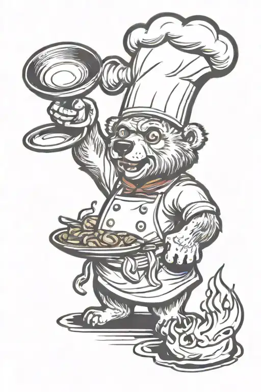 Bear Chef Flambe