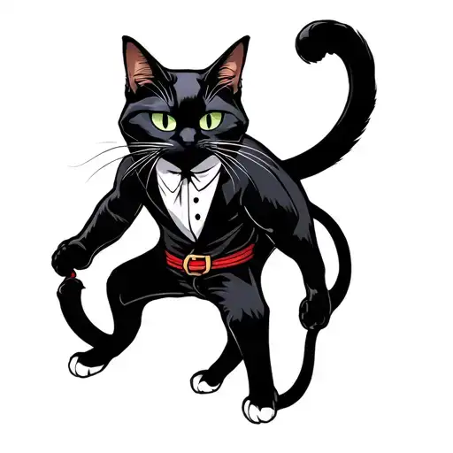 Tuxedo Cat Ninja