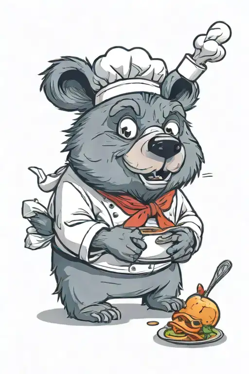 A Sarcastic Cheeky Bear Who Is A Chef
