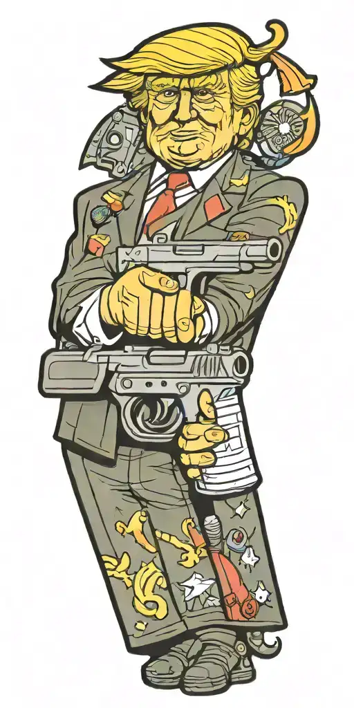 Trump Hold Gun You Missed Bitch