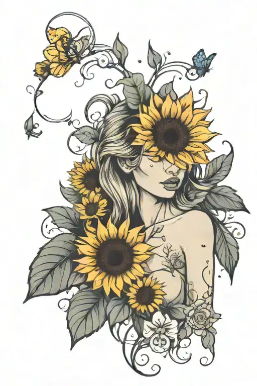 Cause She's Still My Little Girl Lyrics Incorporated With Sunflowers And Flowers