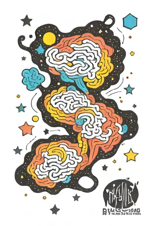 An Intrincate Brain In Color Made Of Galaxies Like A Supercluster