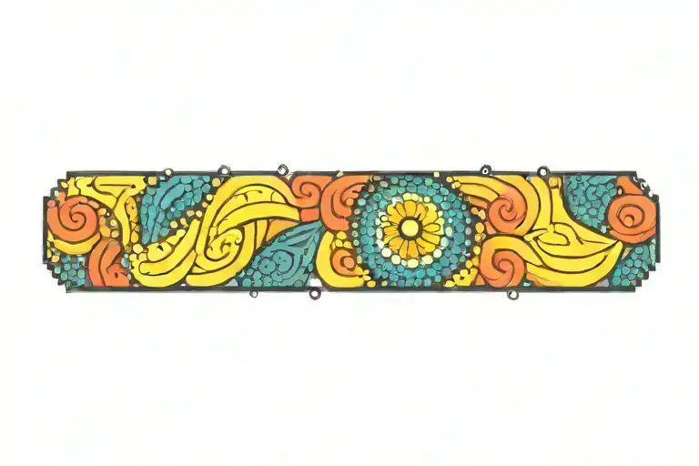 Tattoo That Goes Around Wrist And Looks Like A Seed Bead Bracelet