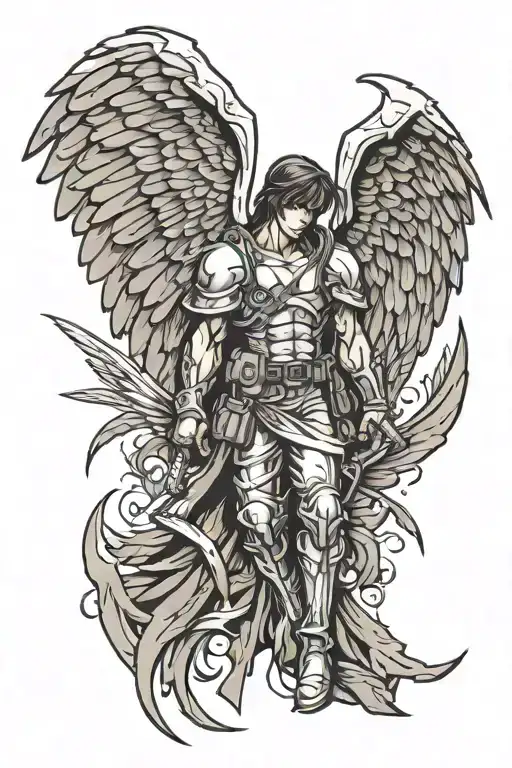 Fallen Soldier Battle Cross Angel Wings
