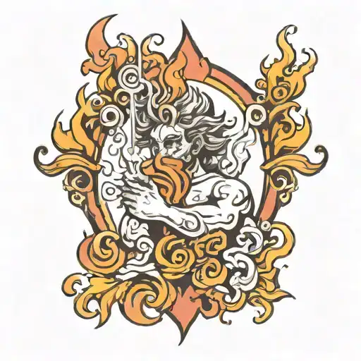 Fire Element And Prayer And Heaven