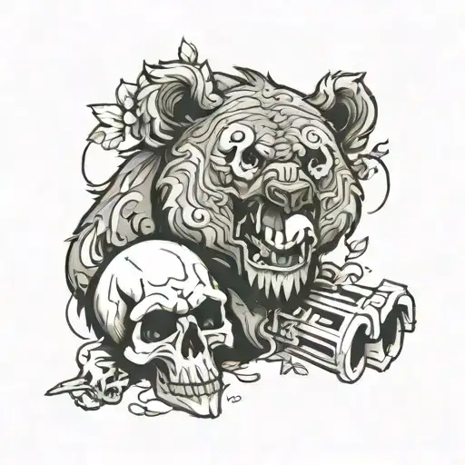 Bear And Skull