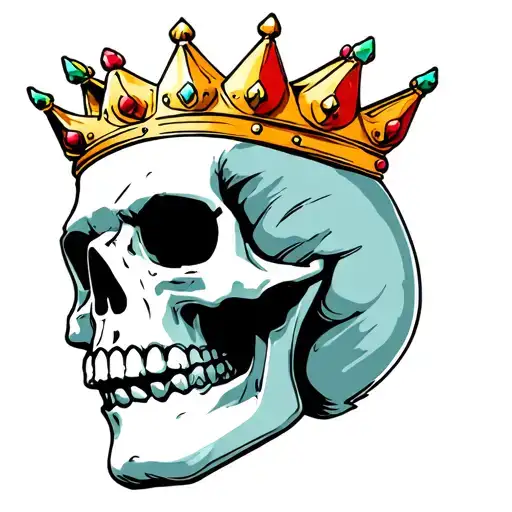 Skull Wearing A Crown