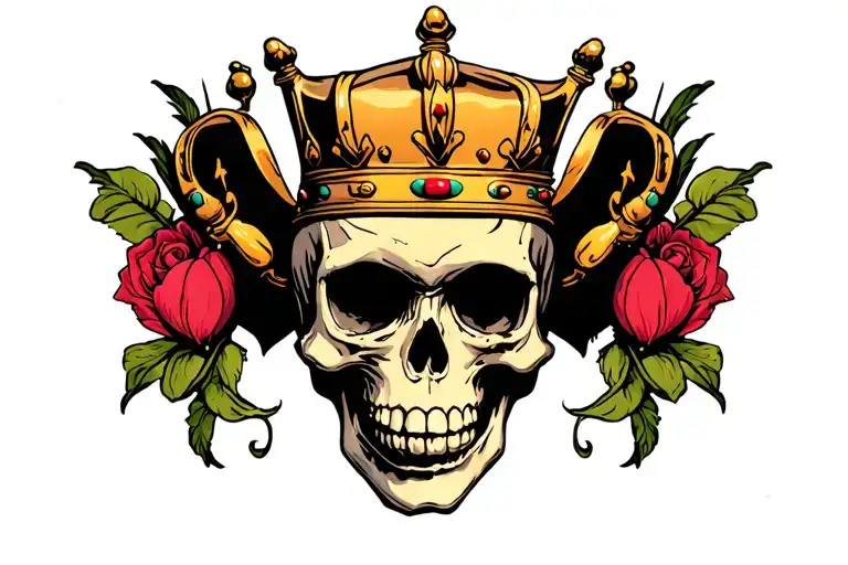 Skull Wearing A Crown