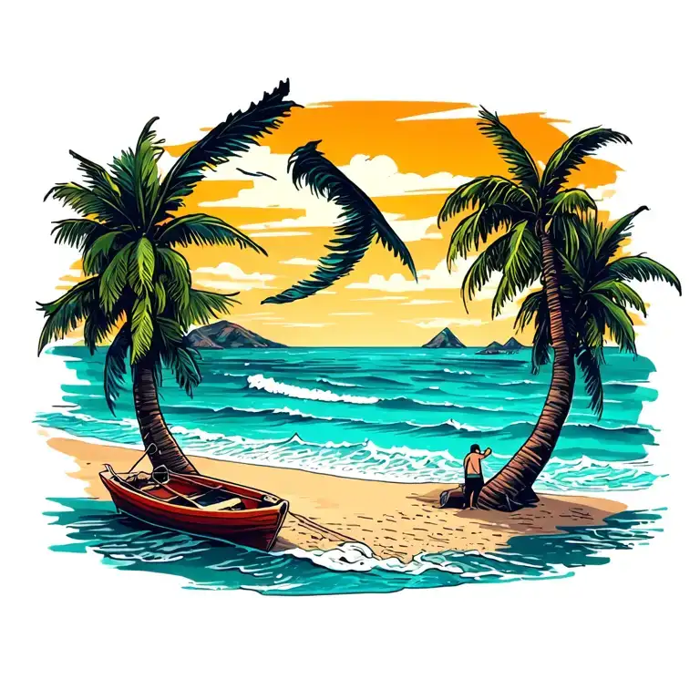 Travel Beach Scene