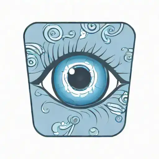 Blue Childs Eye With Pattern