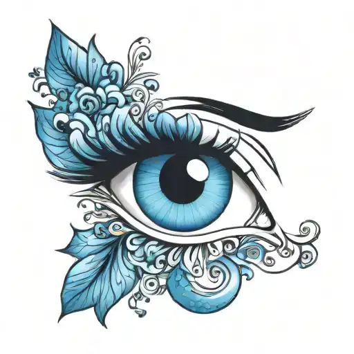 Blue Childs Eye Curiosity Pattern Love