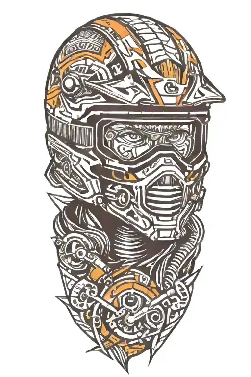 Motocross Rider Head