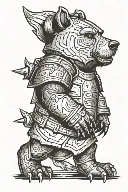 Bear Gauntlet Armour Scandanaviam