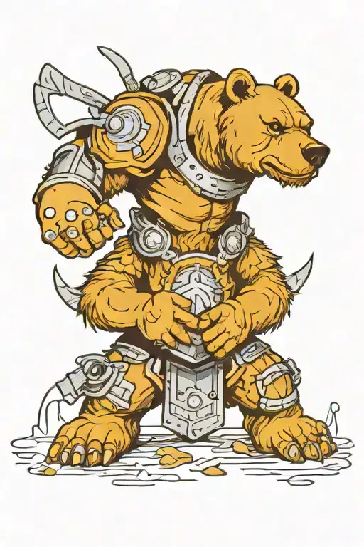 Bear Gauntlet Armour Scandanaviam