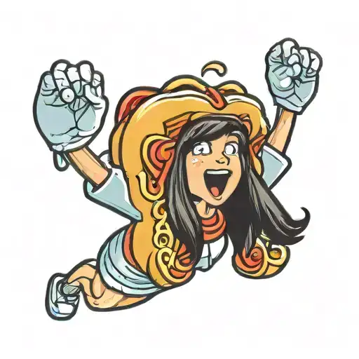 Female Hotdog Cheering