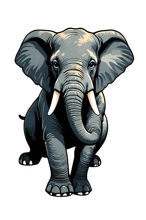 Elephant Sitting Down With Back Turned Out 'With Trunk In Air