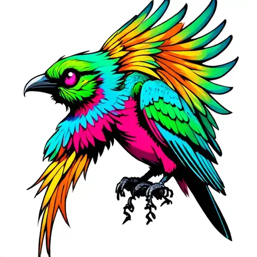 Cyberpunk Quetzel Bird