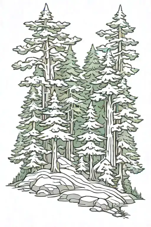 Forest Pine Trees