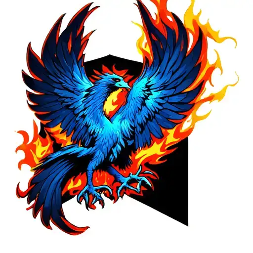 Phoenix Rising From Flames