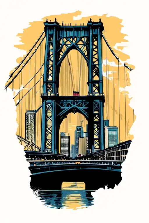 Clemente Bridge Pittsburgh Skyline