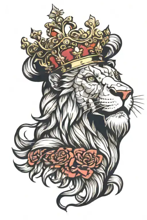 Lion Wearing A Crown