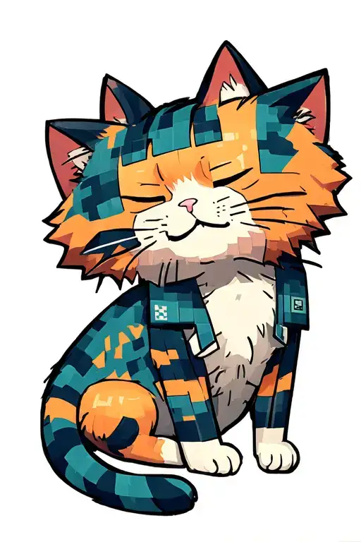 Minecraft Cat Sleeping