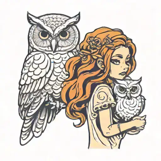 Girl Holding Owl
