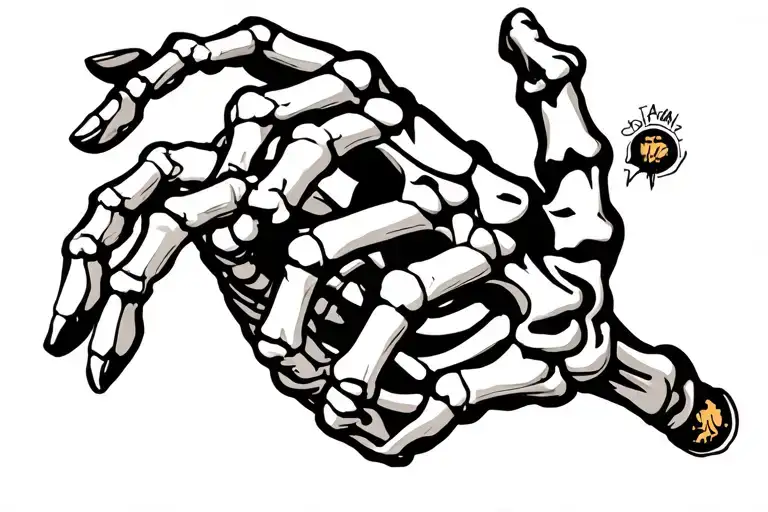 A Skeleton Hand Reaching