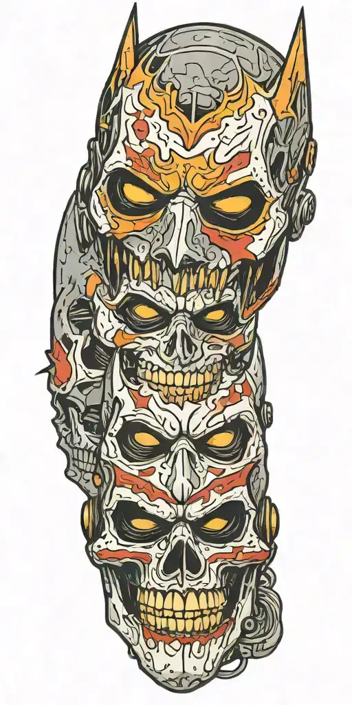 Jason Mask On Skull Batman Mask On Skull