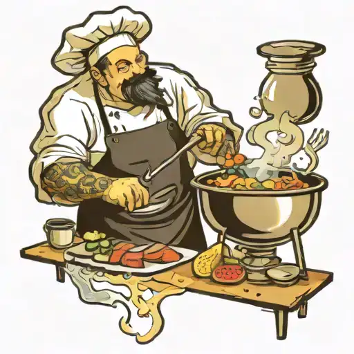 Chef Cooking Up A Storm