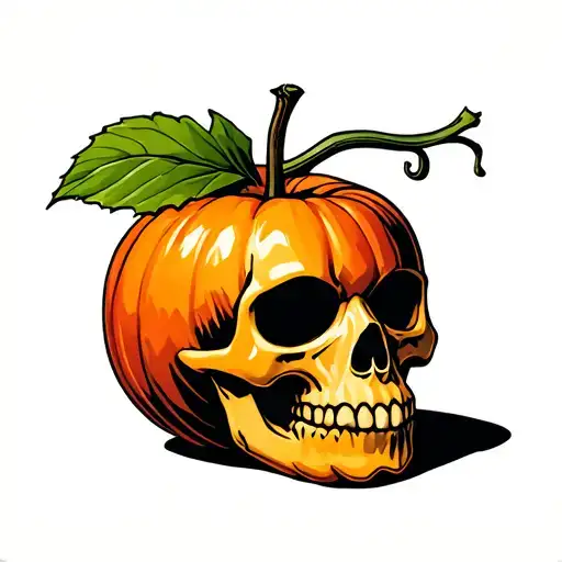 Pumpkin Skull Like Poison Apple