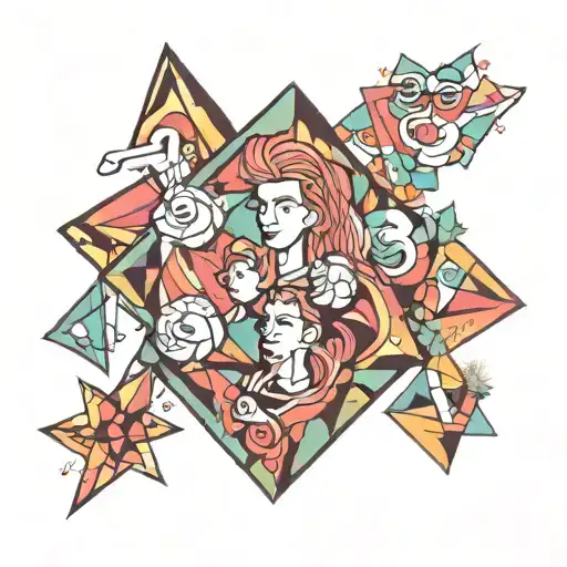 Mom Of Two Boys Geometrical & Colorful