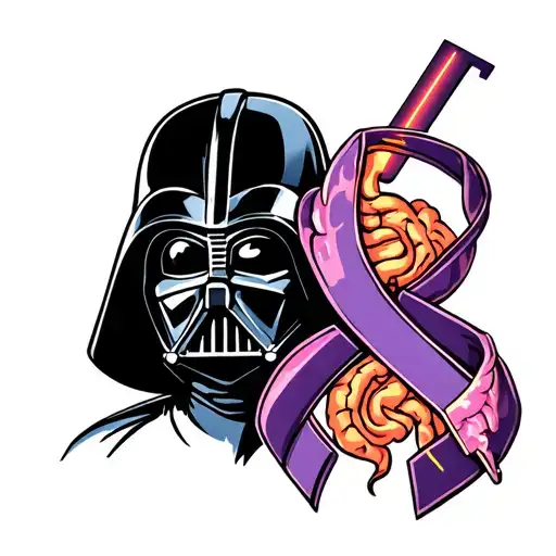 Darth Vader Colorectal Cancer Survivor Symbol Intertwined
