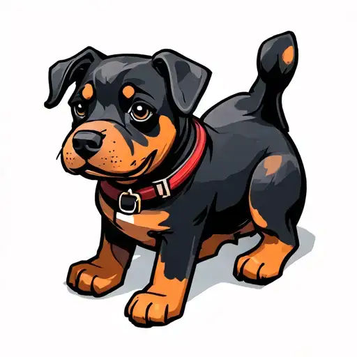 Black Minecraft Dog Sitting