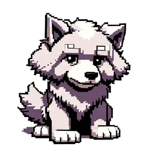 Minecraft Wolf Poodle Sitting