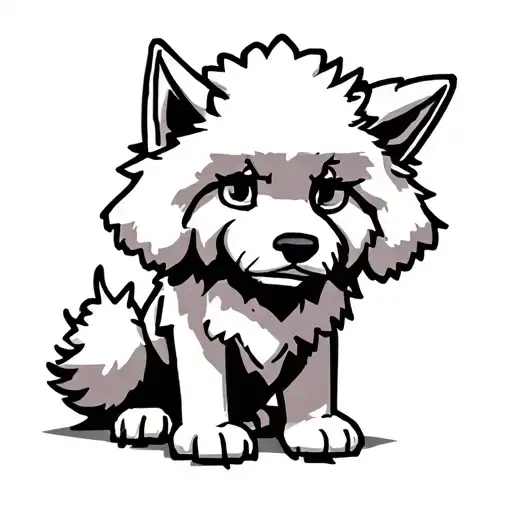 Minecraft Wolf Poodle Sitting