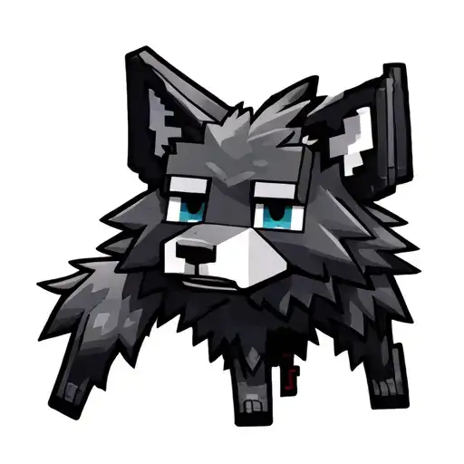 Minecraft Wolf Cute Black