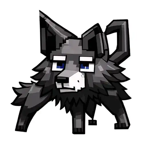 Minecraft Wolf Cute Black