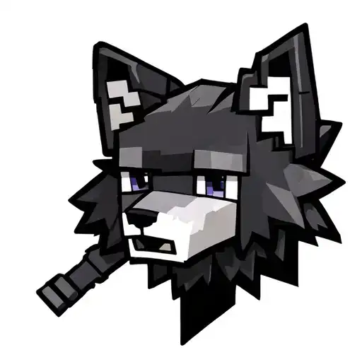 Minecraft Wolf Cute Black