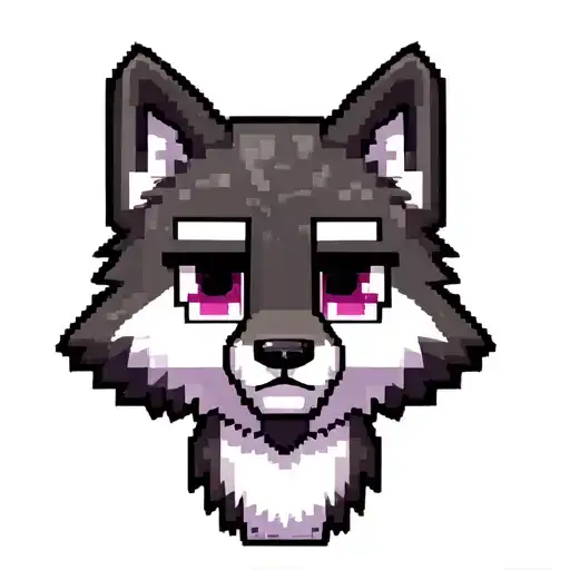 Cute Minecraft Girly Wolf
