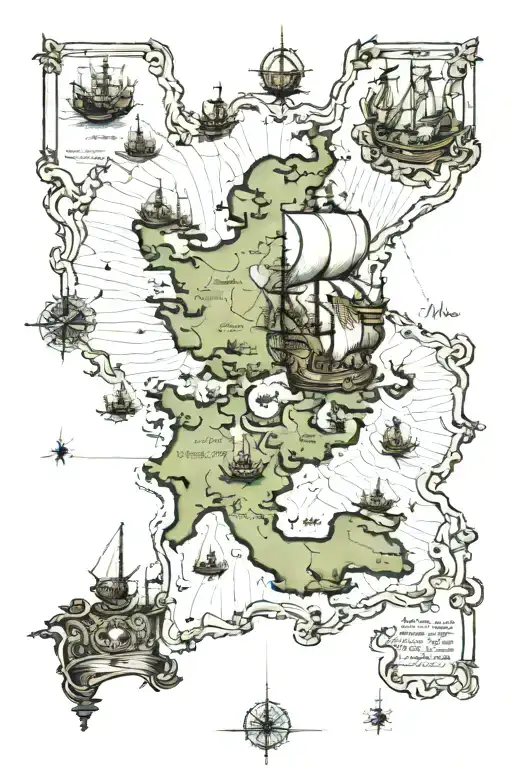 17Th Century Maps And Ships