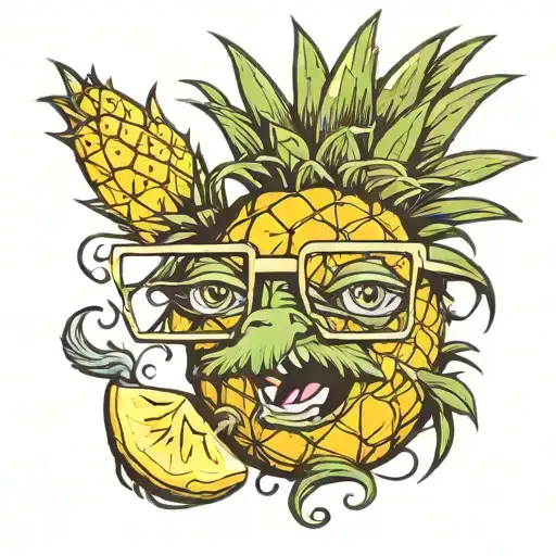 Pineapple Wearing Glasses