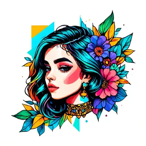 Geometric Colorful Feminine