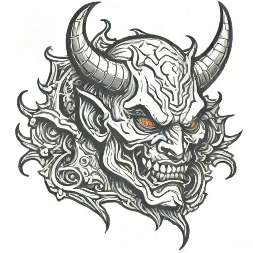 Devil Back Tatto