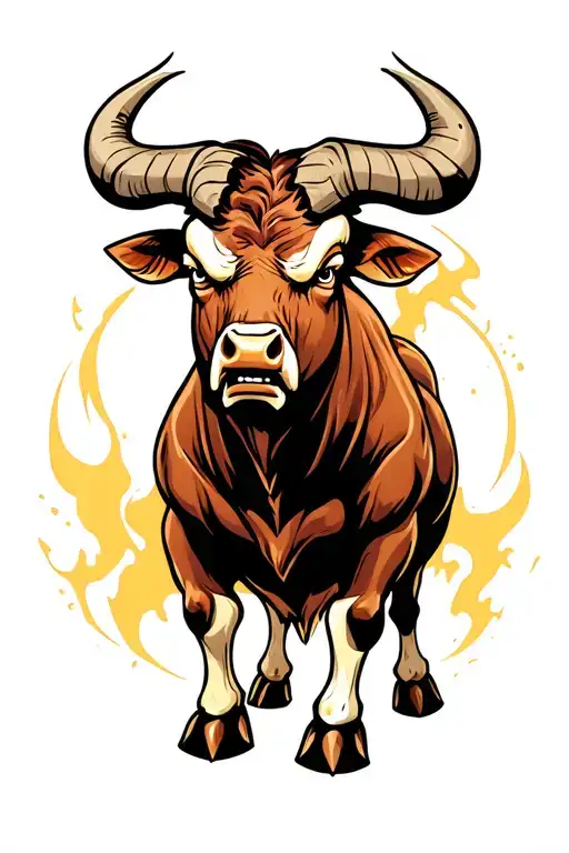 Angry Taurus Sign Bull