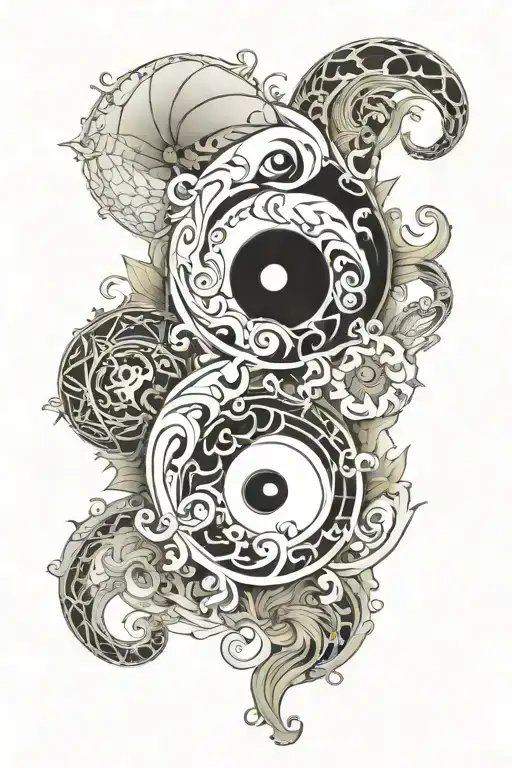 Pieces Yin Yang Symbol